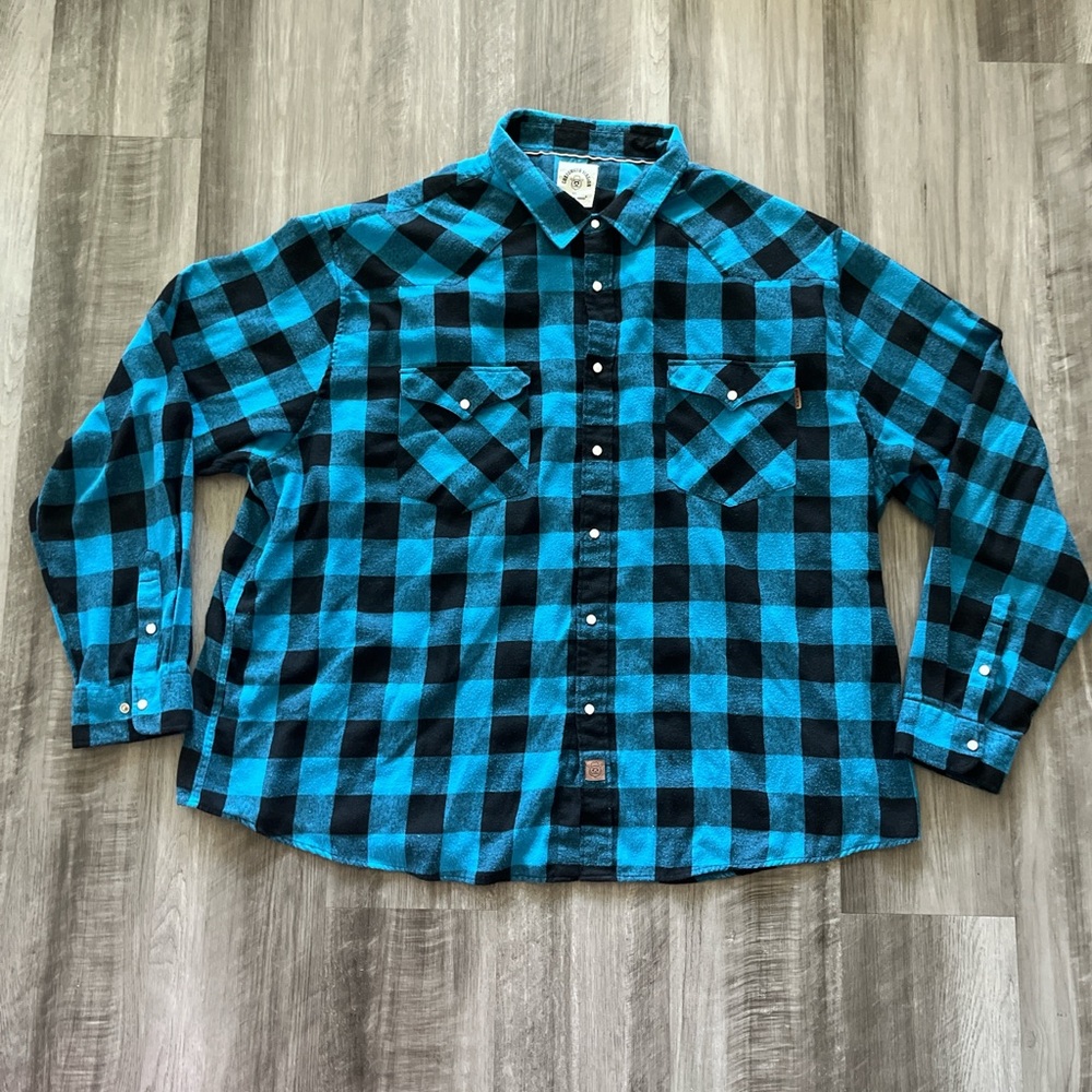 Stylish Blue Plaid Men's Casual Shirt